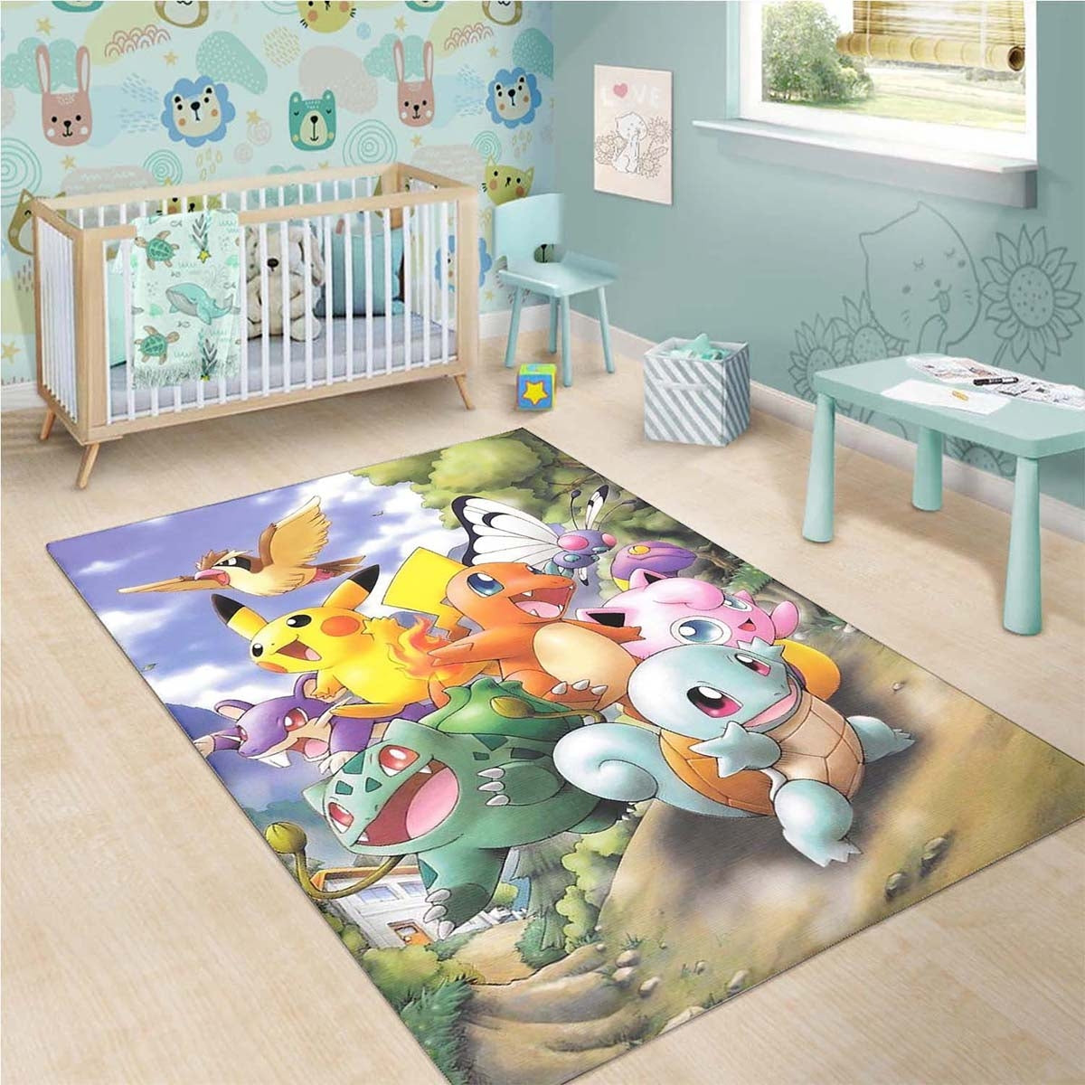 Pikachu Und Seine Pokemon freunde 03 Teppich