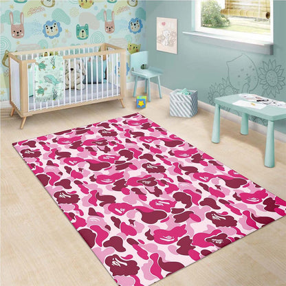 Pink Camo Camouflage Teppich