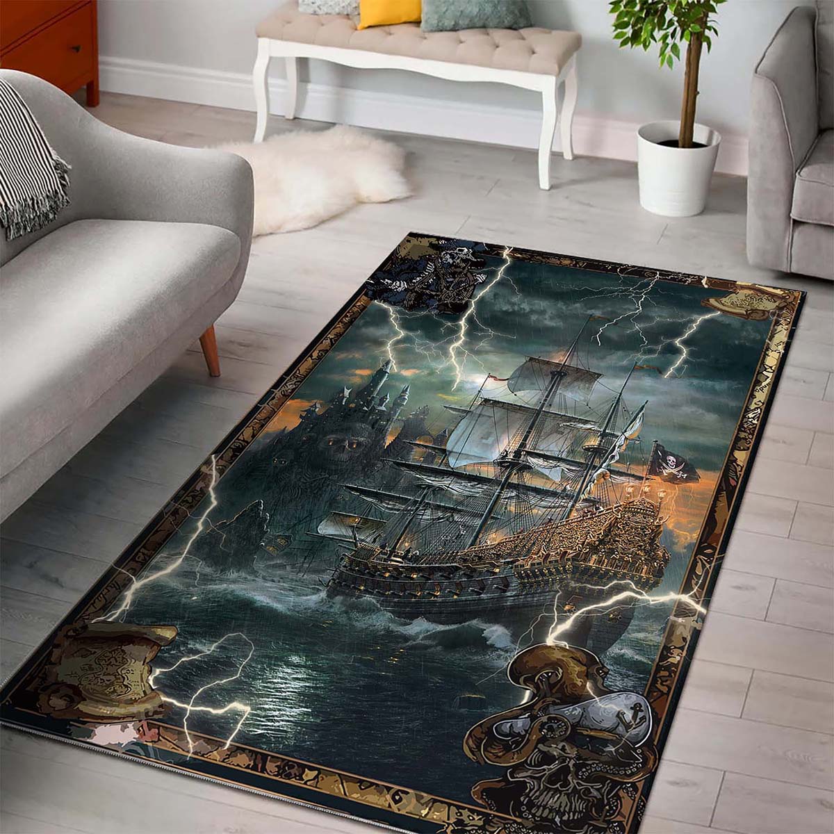Pirate Ship Cl300945mdr Teppich 3