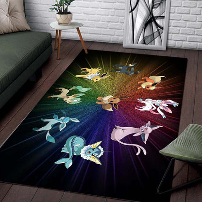 Pokemon Eeveelutions Cute Video Game Teppich 2