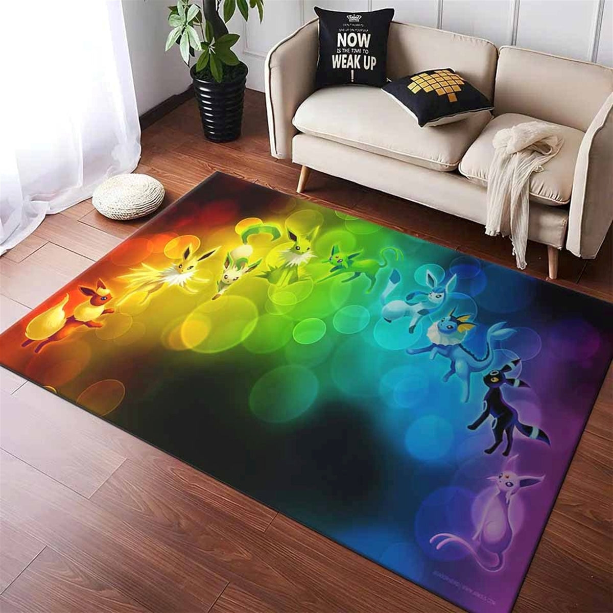 Pokemon Eeveelutions Rainbow Teppich 3