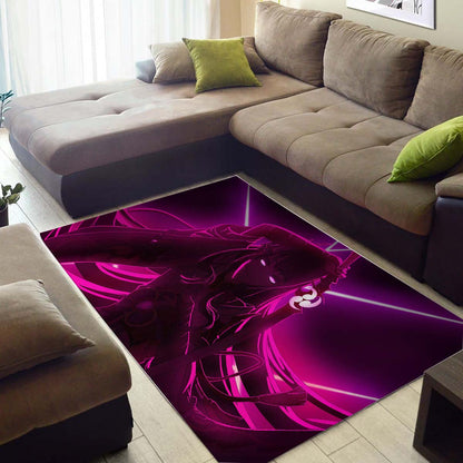 Raiden Shogun Neon Teppich 3