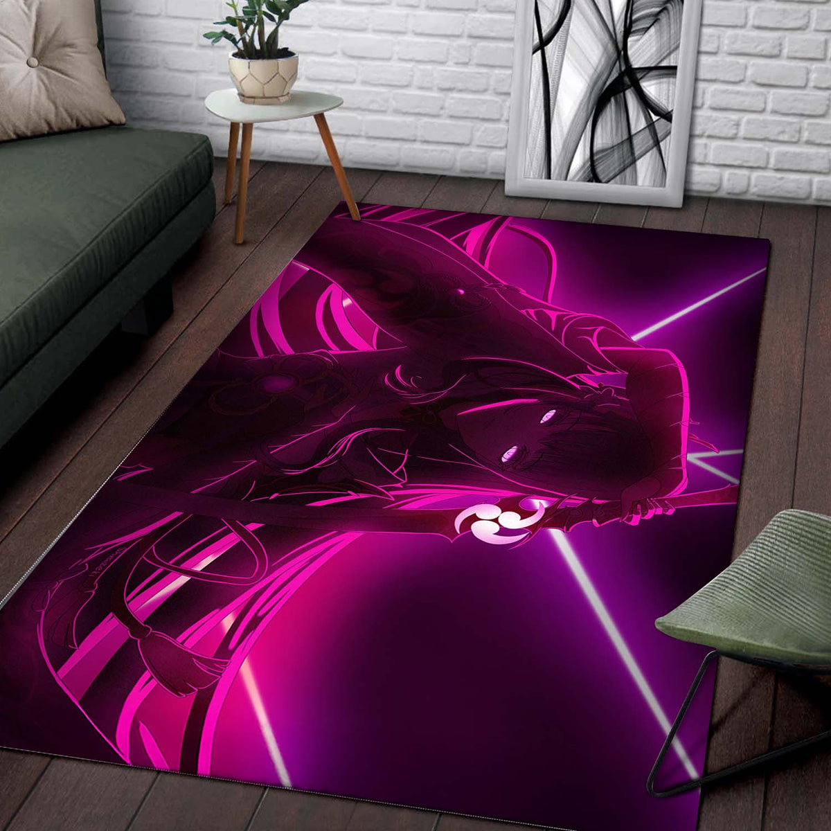 Raiden Shogun Neon Teppich 2