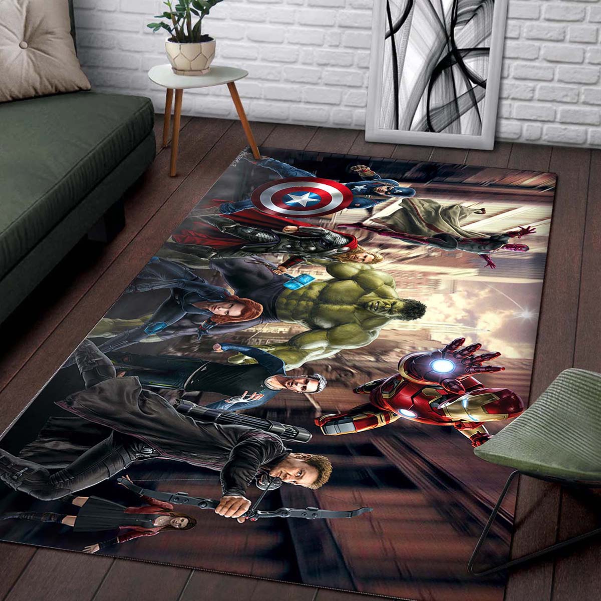Rcher Hulk Iron Man Thor Teppich 2