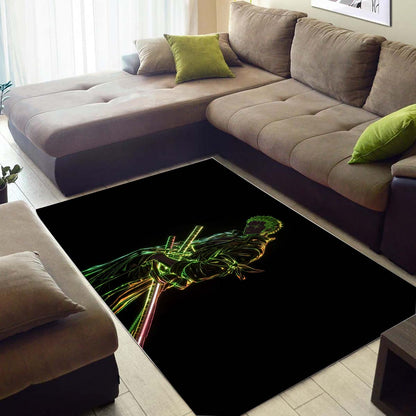 Roronoa Zoro Neon Teppich 3