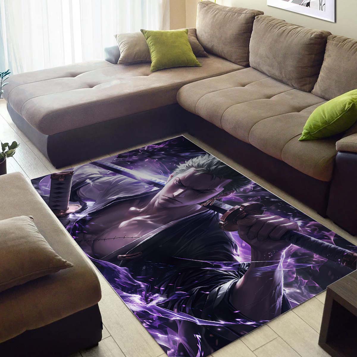 Roronoa Zoro Purple Teppich 3