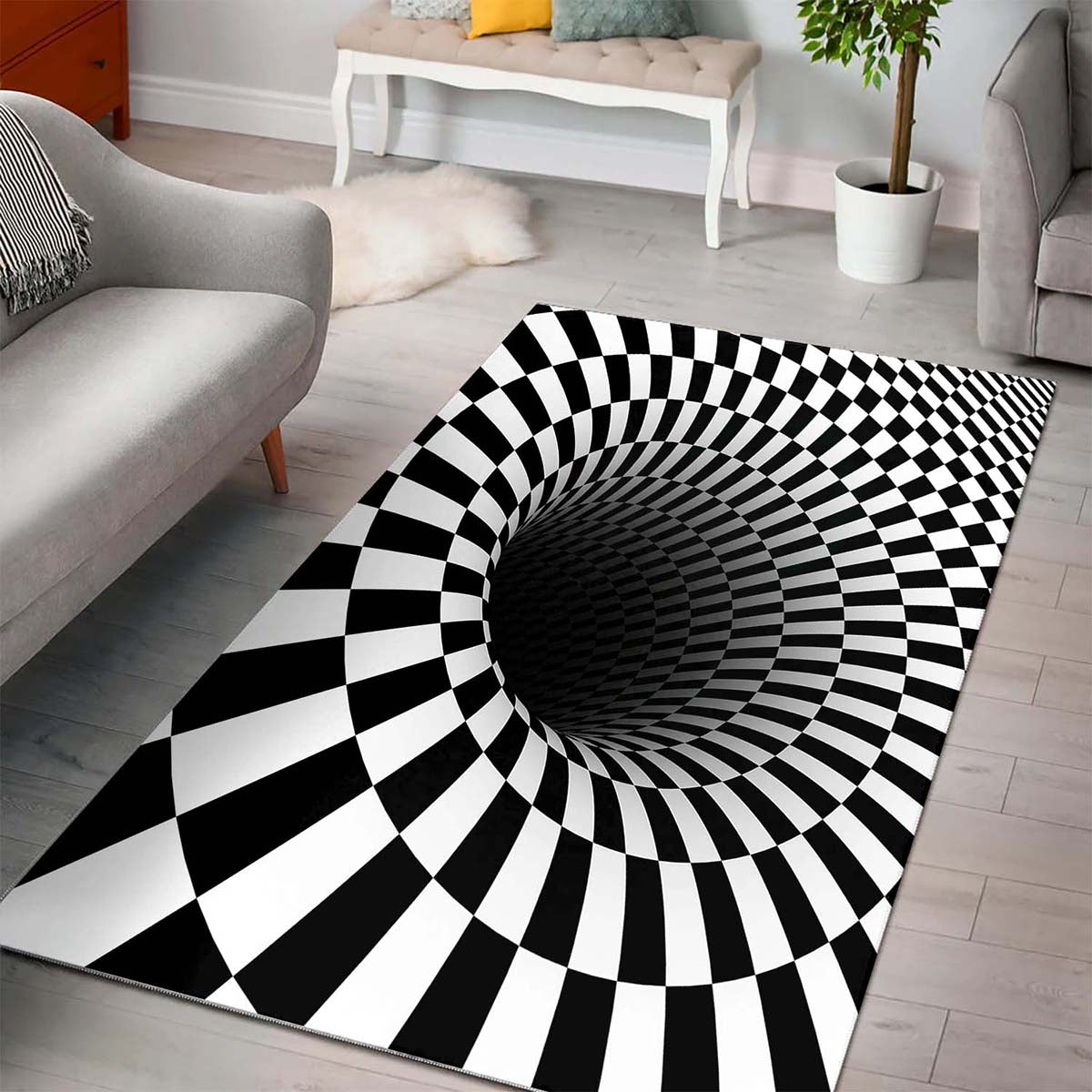 Schwarzes Loch 3d Teppich 3