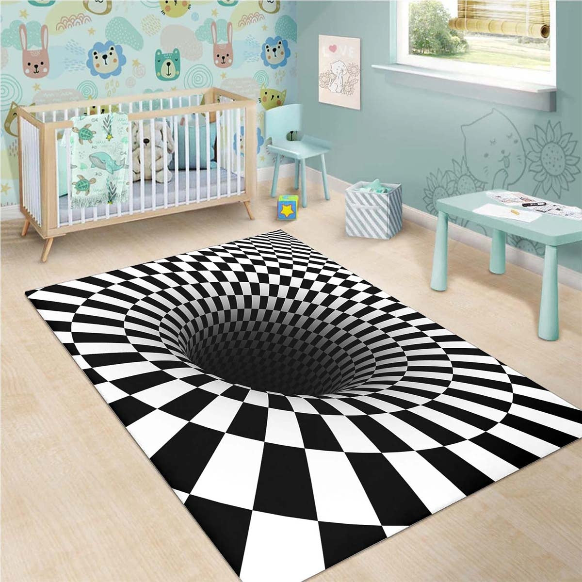 Schwarzes Loch 3d Teppich
