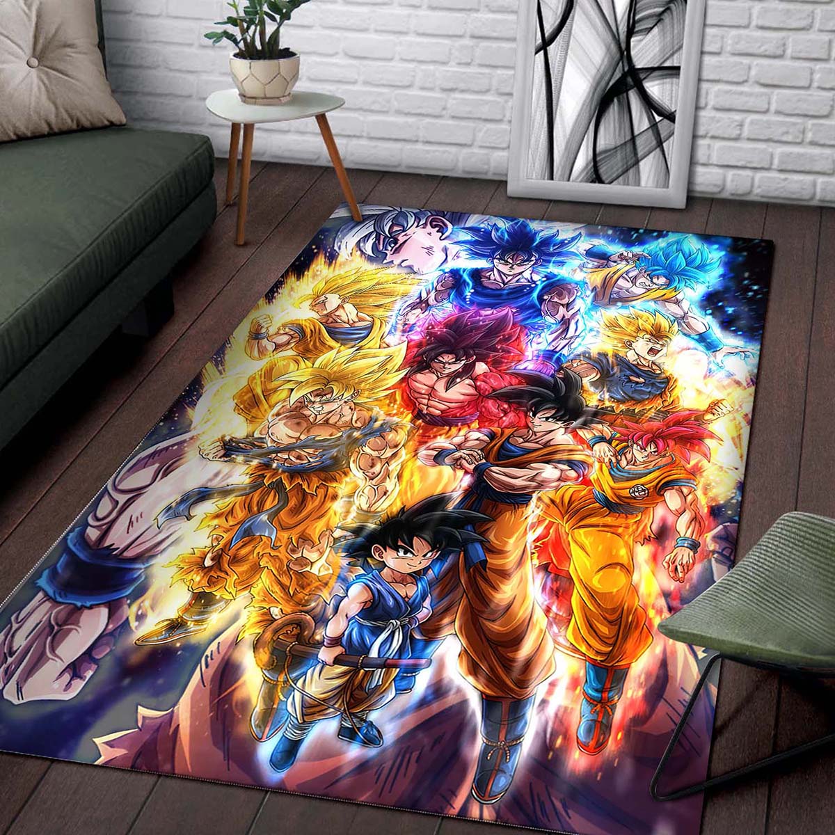 Son Goku Super Saiyan Dragon Ball Z Teppich 2