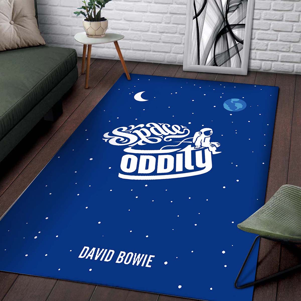 Space Oddity David Bowie Music Art Teppich 2