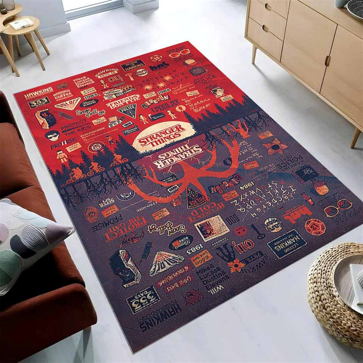 Stranger Things Wohnzimmer Dekor Teppich