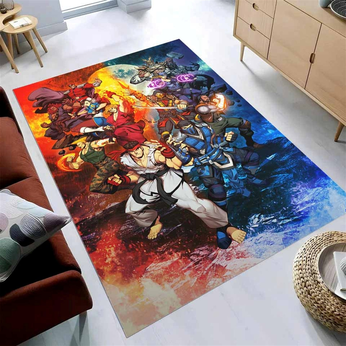 Street Fighter vs Mortal Kombat Teppich