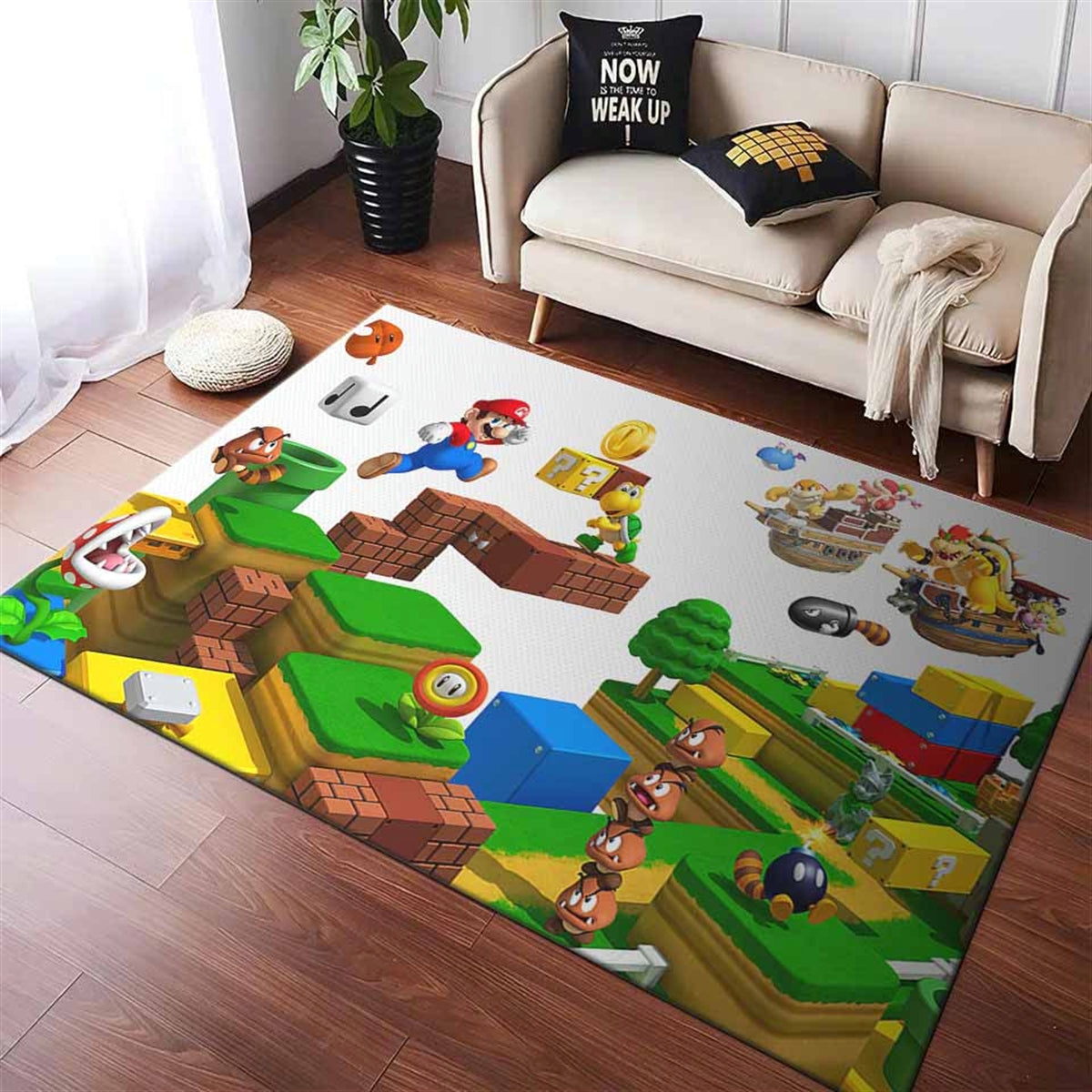 Super Mario Alle Charaktere Teppich