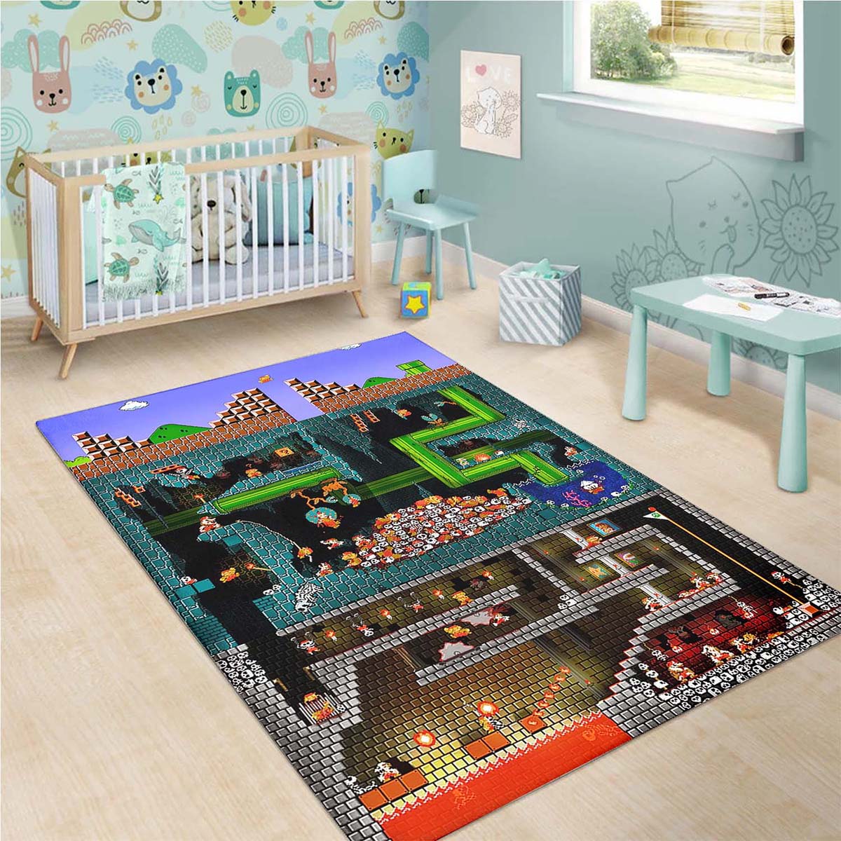 Super Mario Bros The Pit Teppich 3