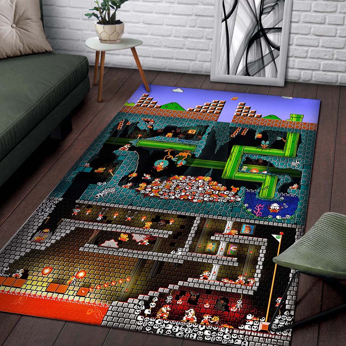 Super Mario Bros The Pit Teppich 2