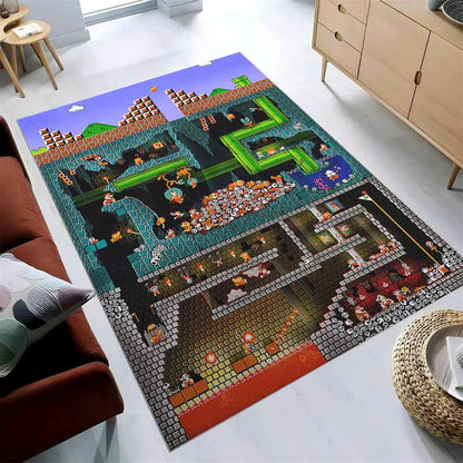 Super Mario Bros The Pit Teppich