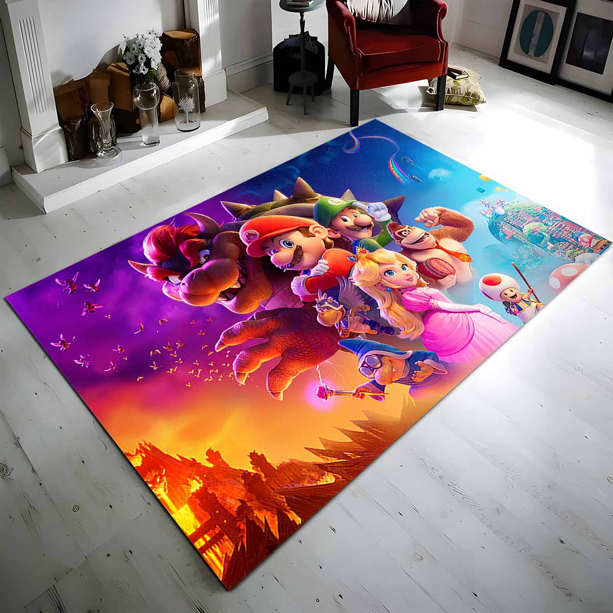 Super Mario Charaktere 16 Teppich