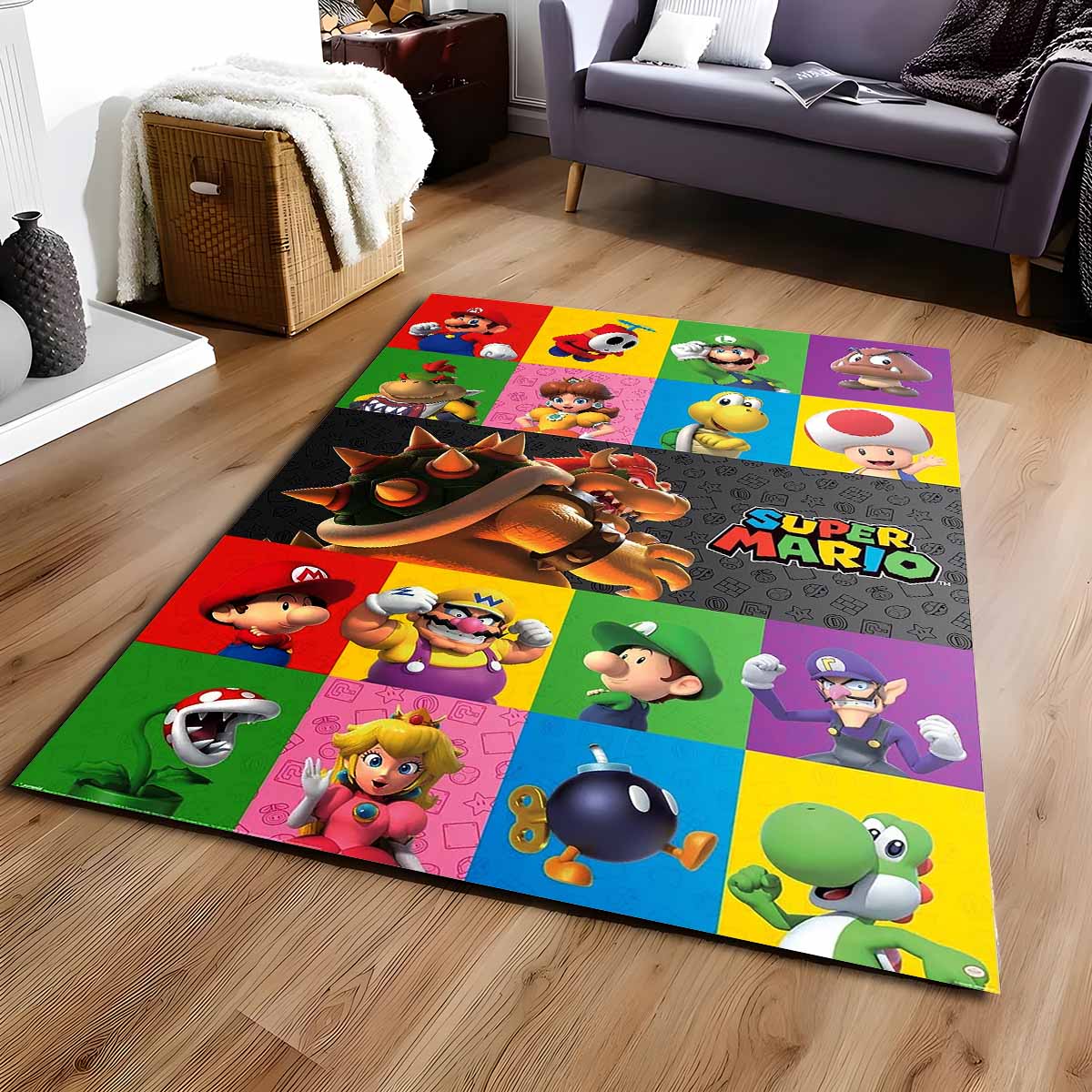 Super Mario Charaktere 39 Teppich