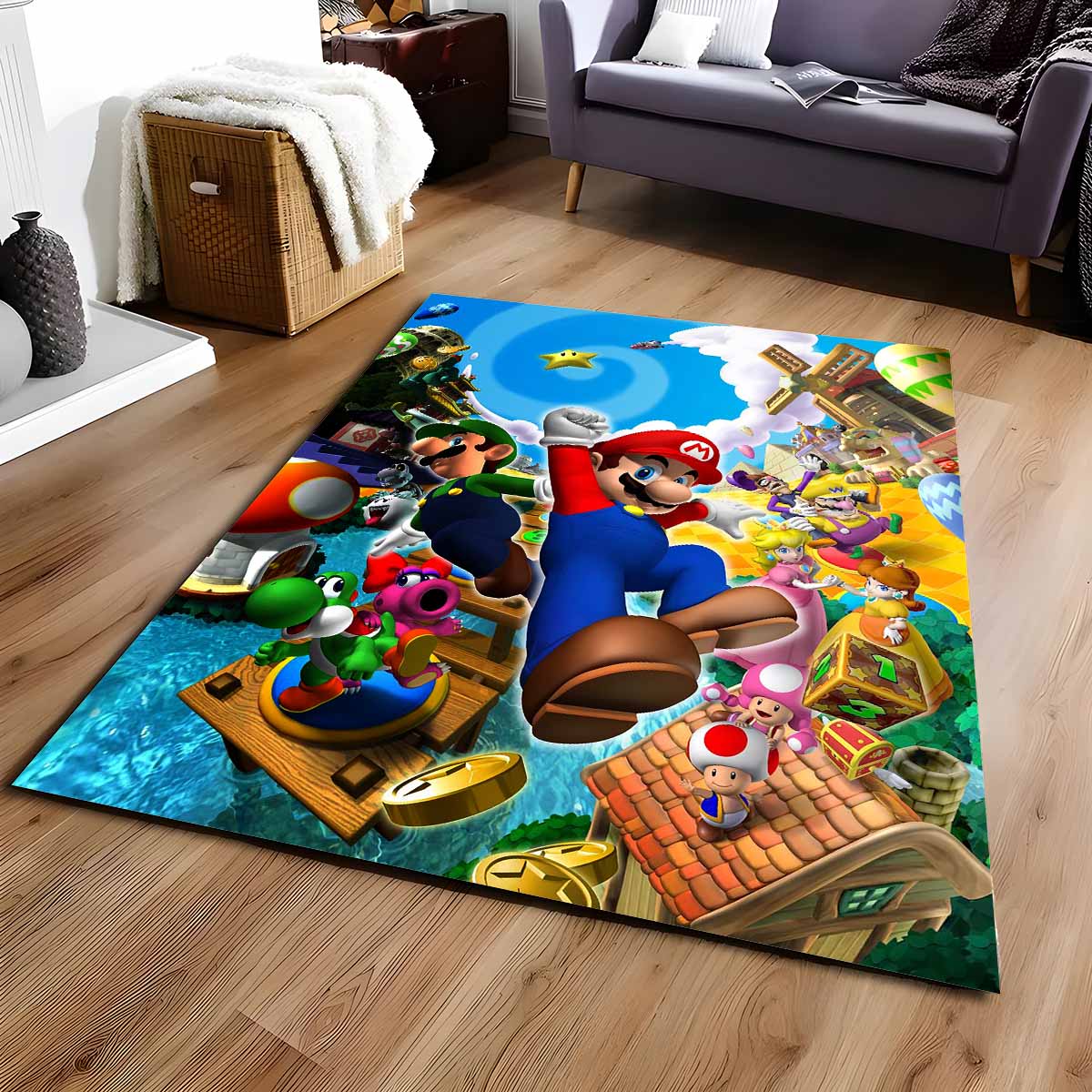 Super Mario Charaktere 4 Teppich