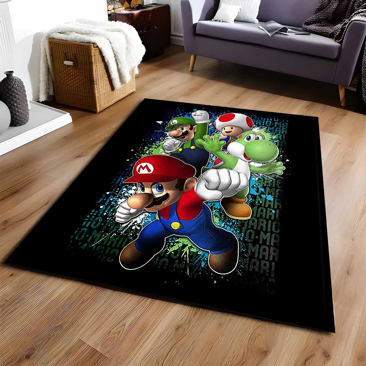 Super Mario Charaktere 49 Teppich