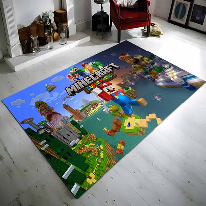 Super Mario Im Minecraft-stil Teppich