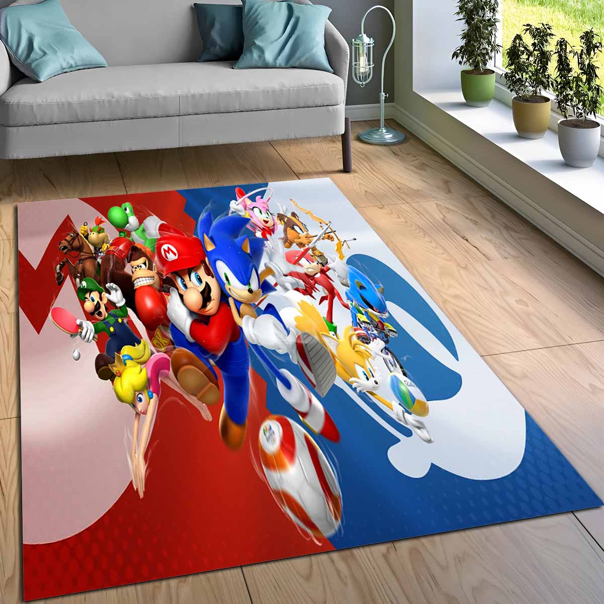 Super Mario & Sonic Nintendo-charaktere 2 Teppich 3