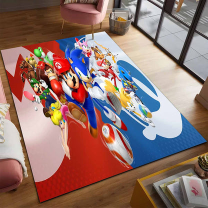 Super Mario & Sonic Nintendo-charaktere 2 Teppich 2