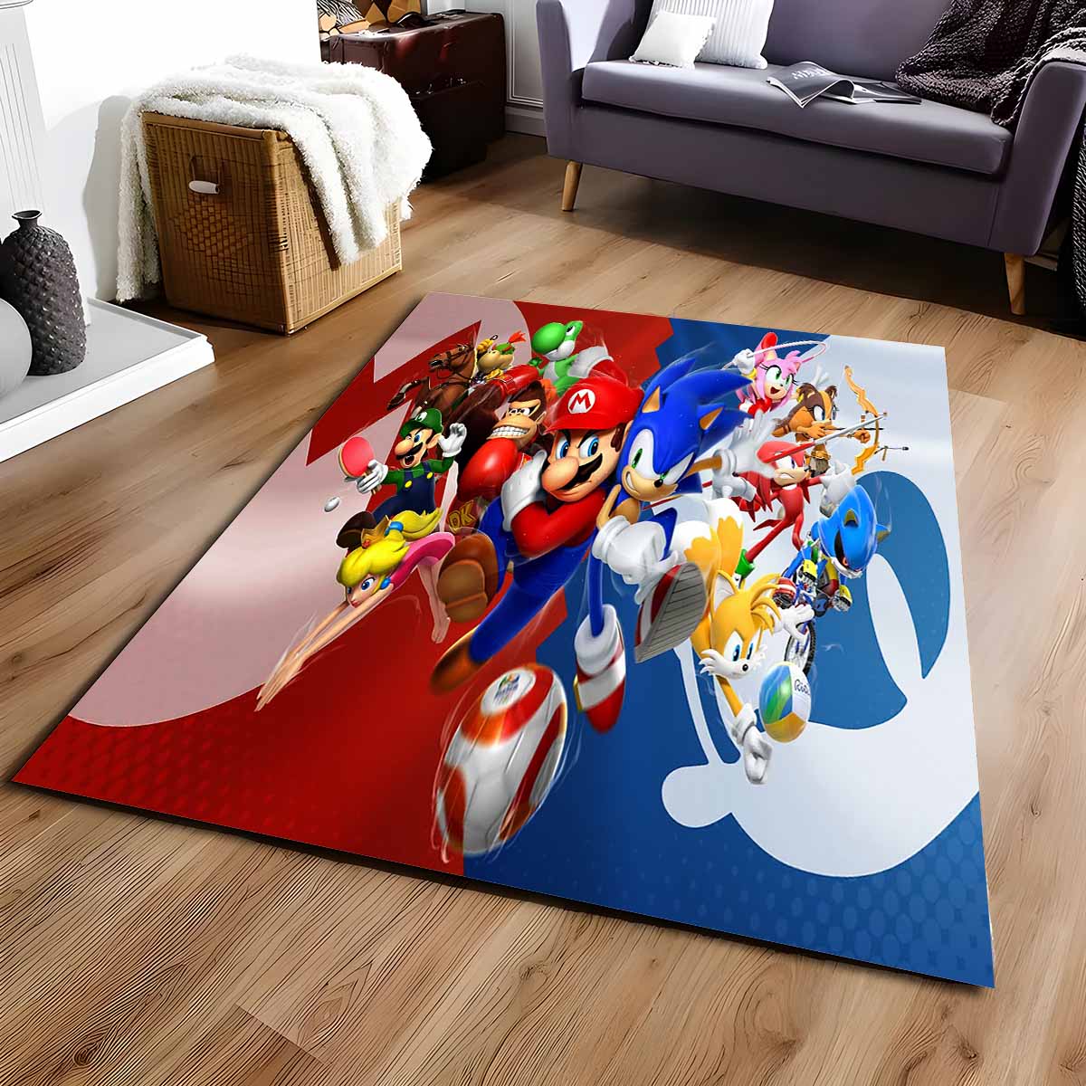 Super Mario & Sonic Nintendo-charaktere 2 Teppich