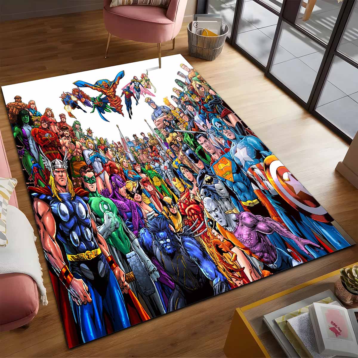 Superhelden Dc Und Marvel Teppich 2