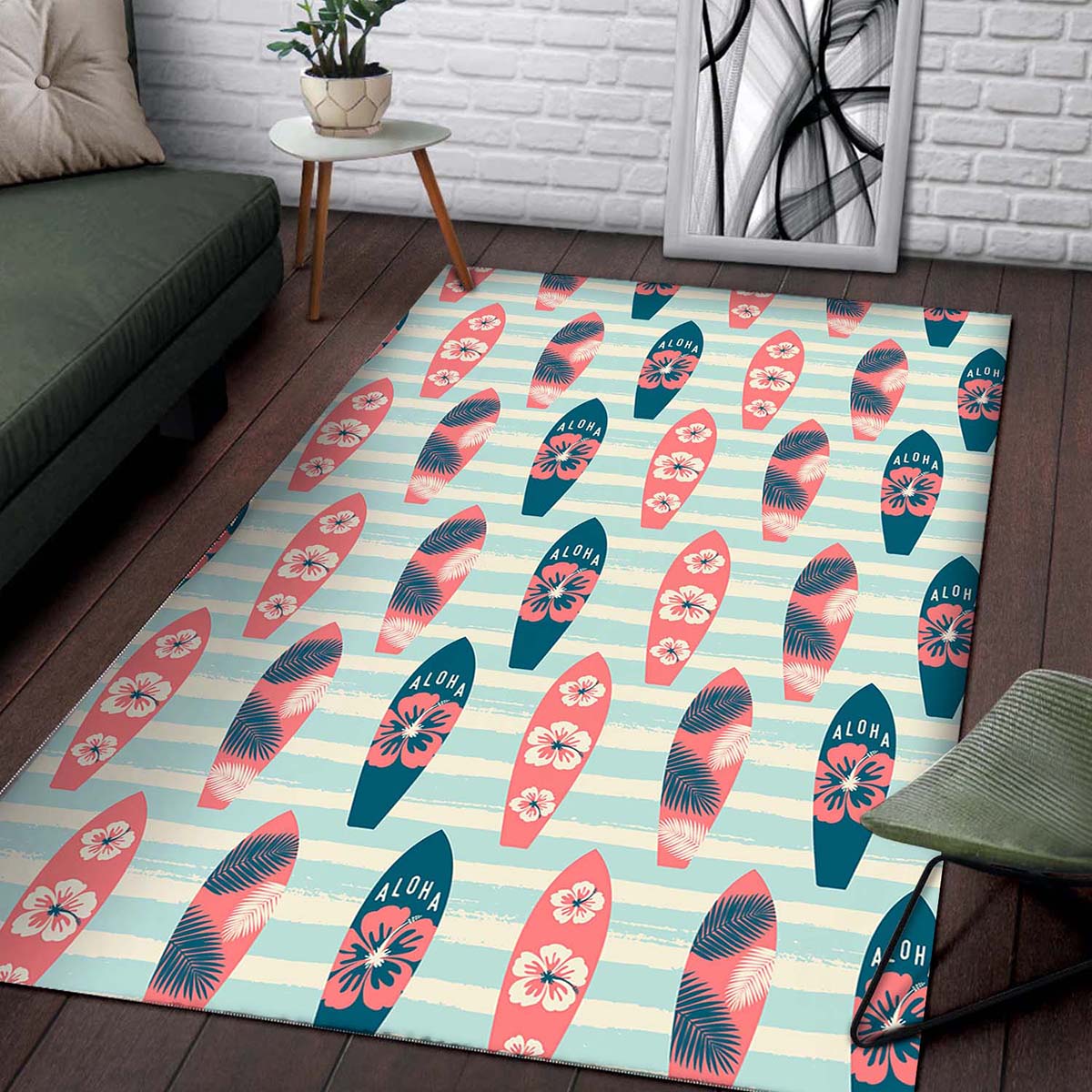 Surf Aloha Rectangle Teppich 2