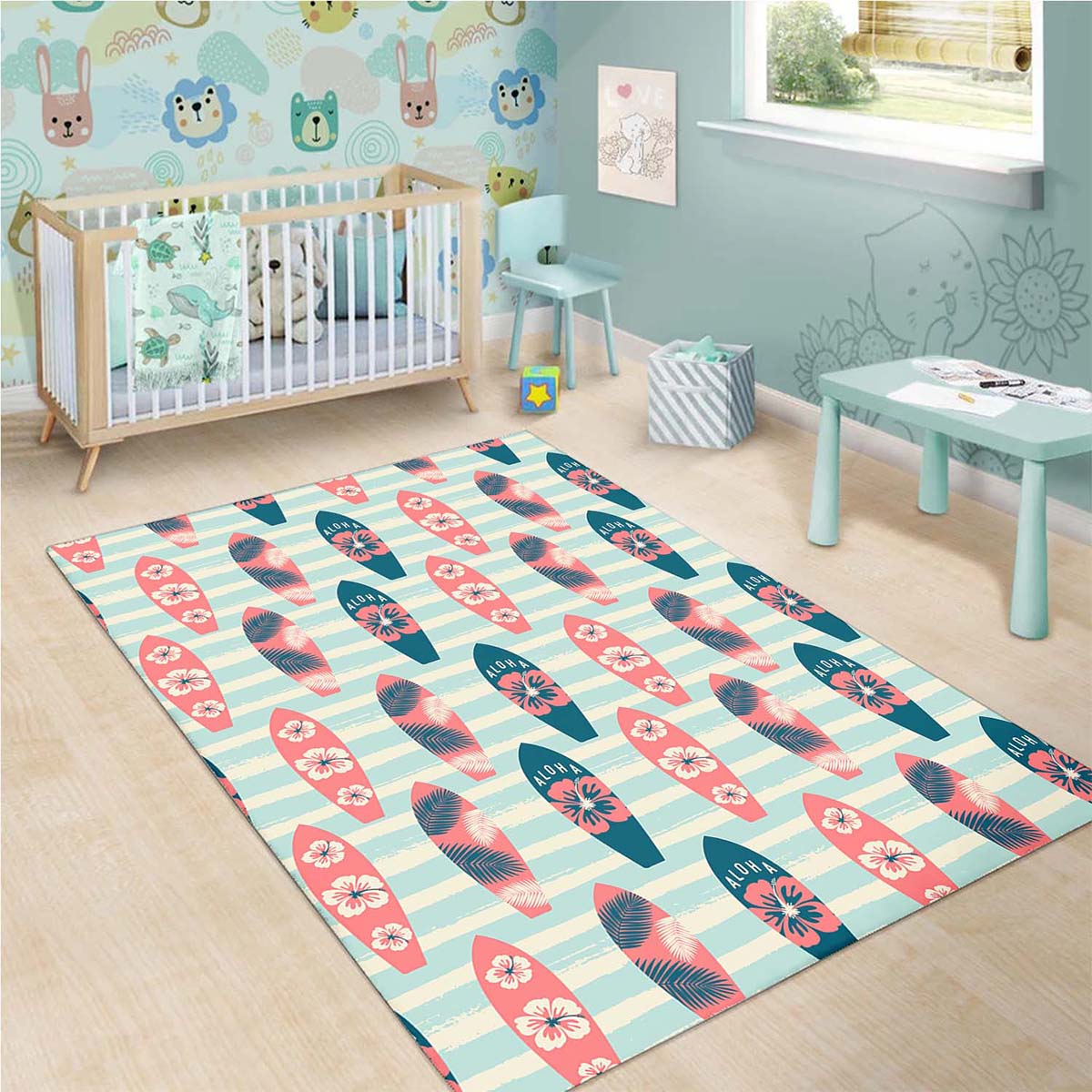 Surf Aloha Rectangle Teppich 3