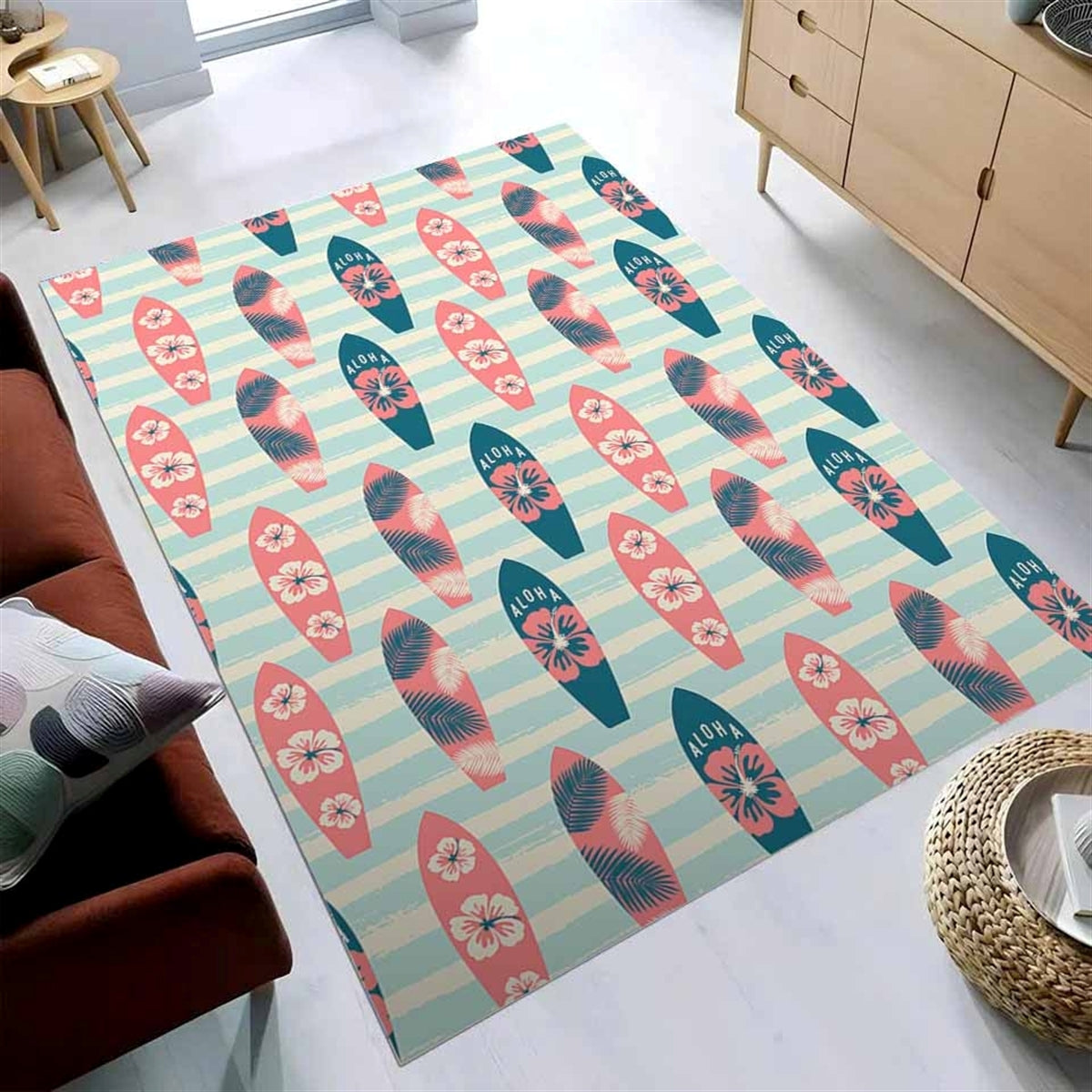 Surf Aloha Rectangle Teppich
