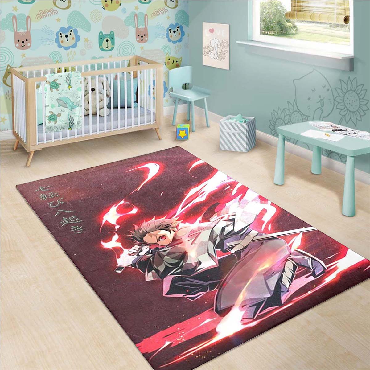 Tanjiro Kamado Sea Halo Dragon Teppich 3
