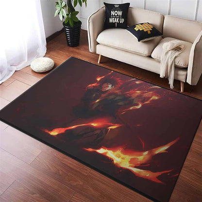 Tanjiro Kamado Sun Halo Dragon 2 Teppich