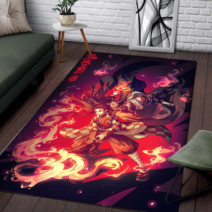 Tanjiro Kamado Sun Halo Dragon 3 Teppich 2