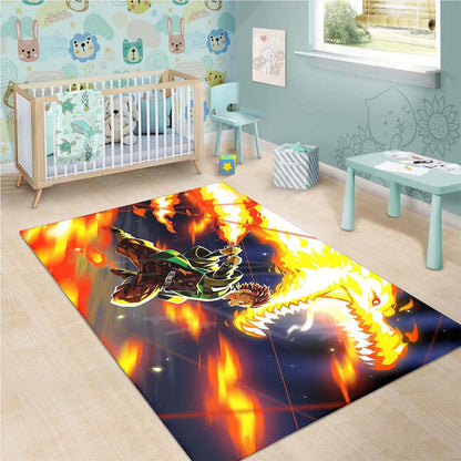 Tanjiro Kamado Sun Halo Dragon 6 Teppich 3