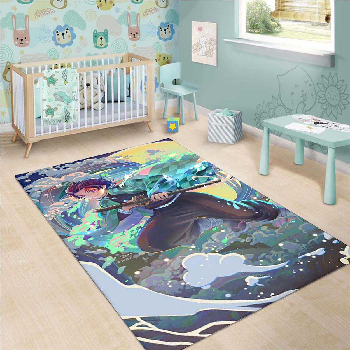 Tanjiro Water Breathing Dragon 3 Teppich 3