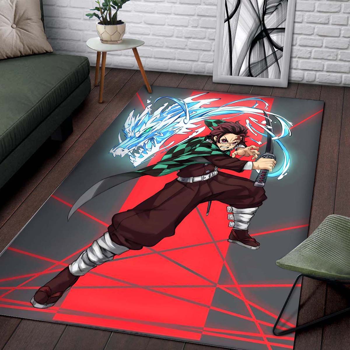 Tanjiro Water Breathing Dragon 4 Teppich 2