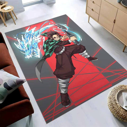Tanjiro Water Breathing Dragon 4 Teppich