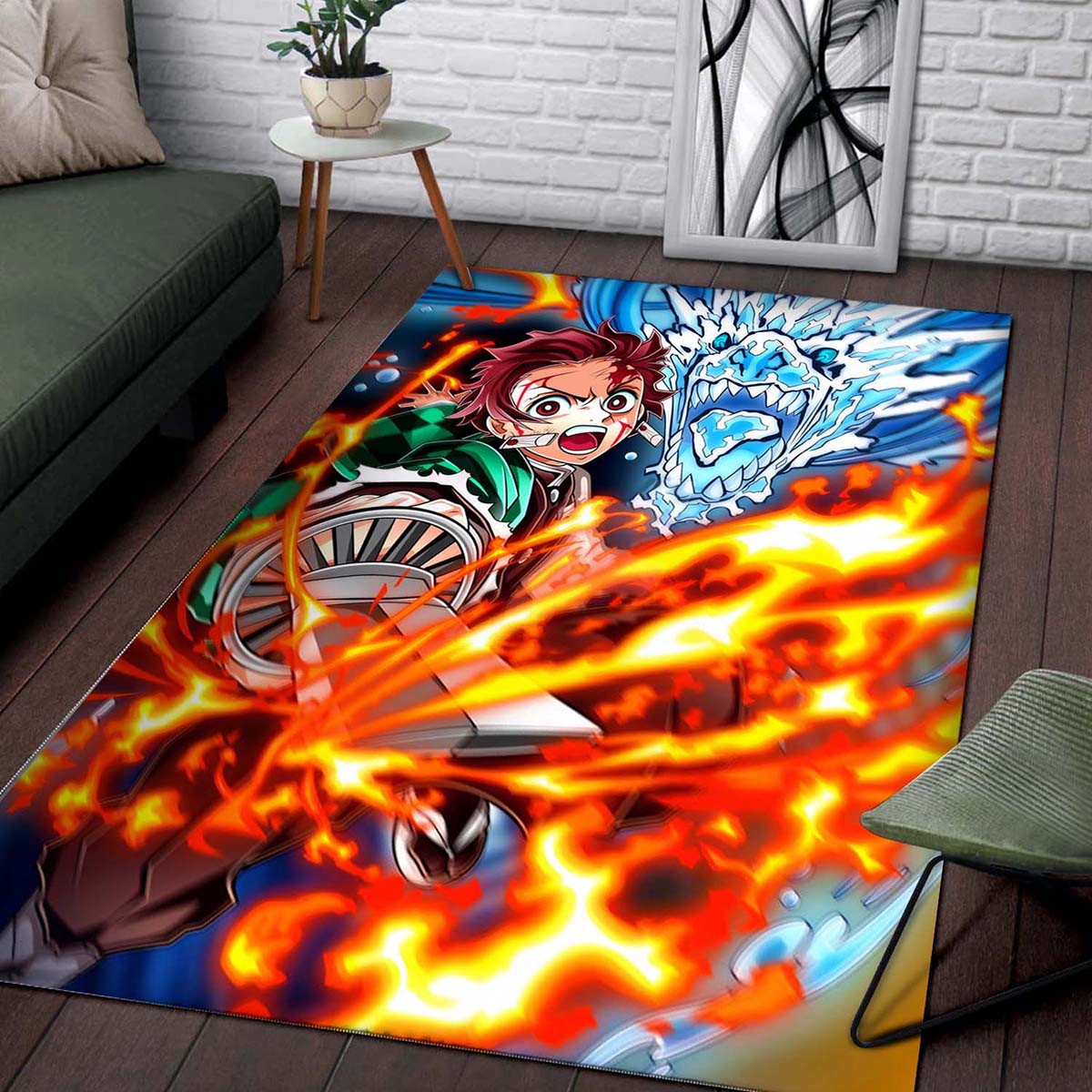 Tanjiro Water Breathing Dragon 6 Teppich 2