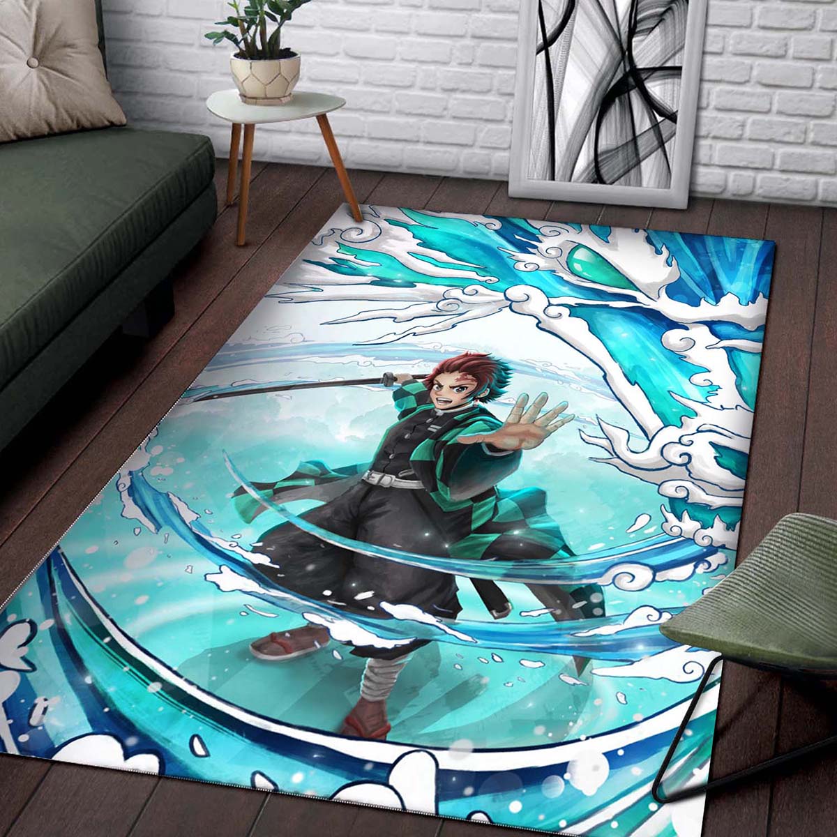 Tanjiro Water Breathing Dragon 8 Teppich 2