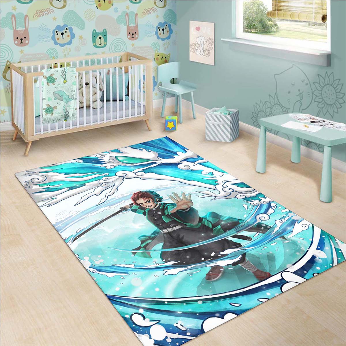 Tanjiro Water Breathing Dragon 8 Teppich 3