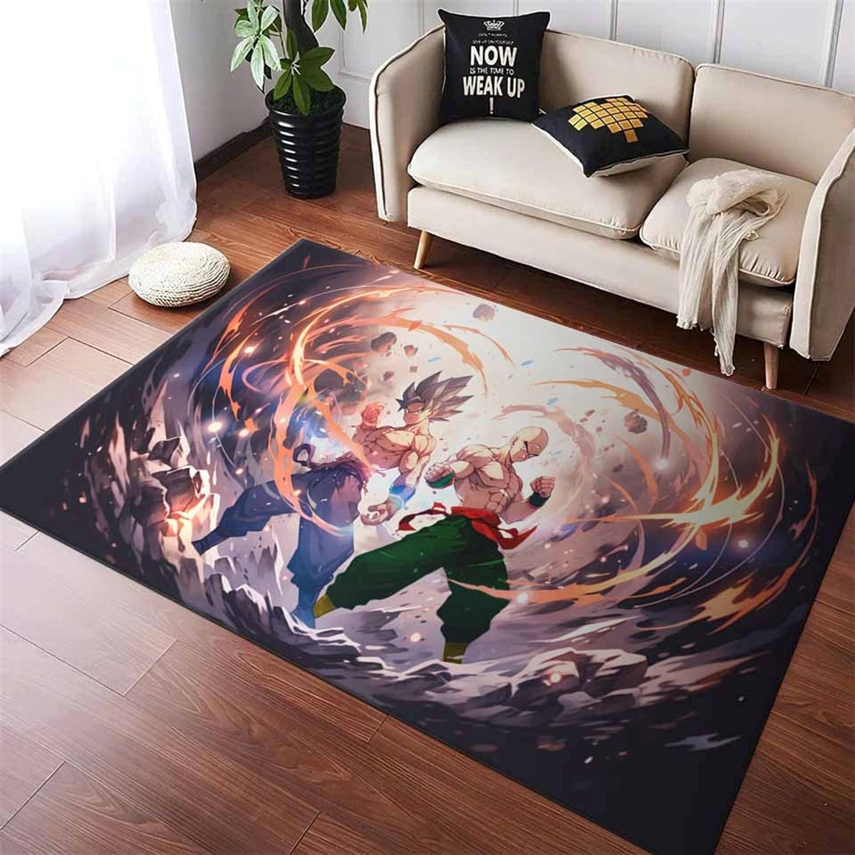 Tenshinhan With Goku Teppich
