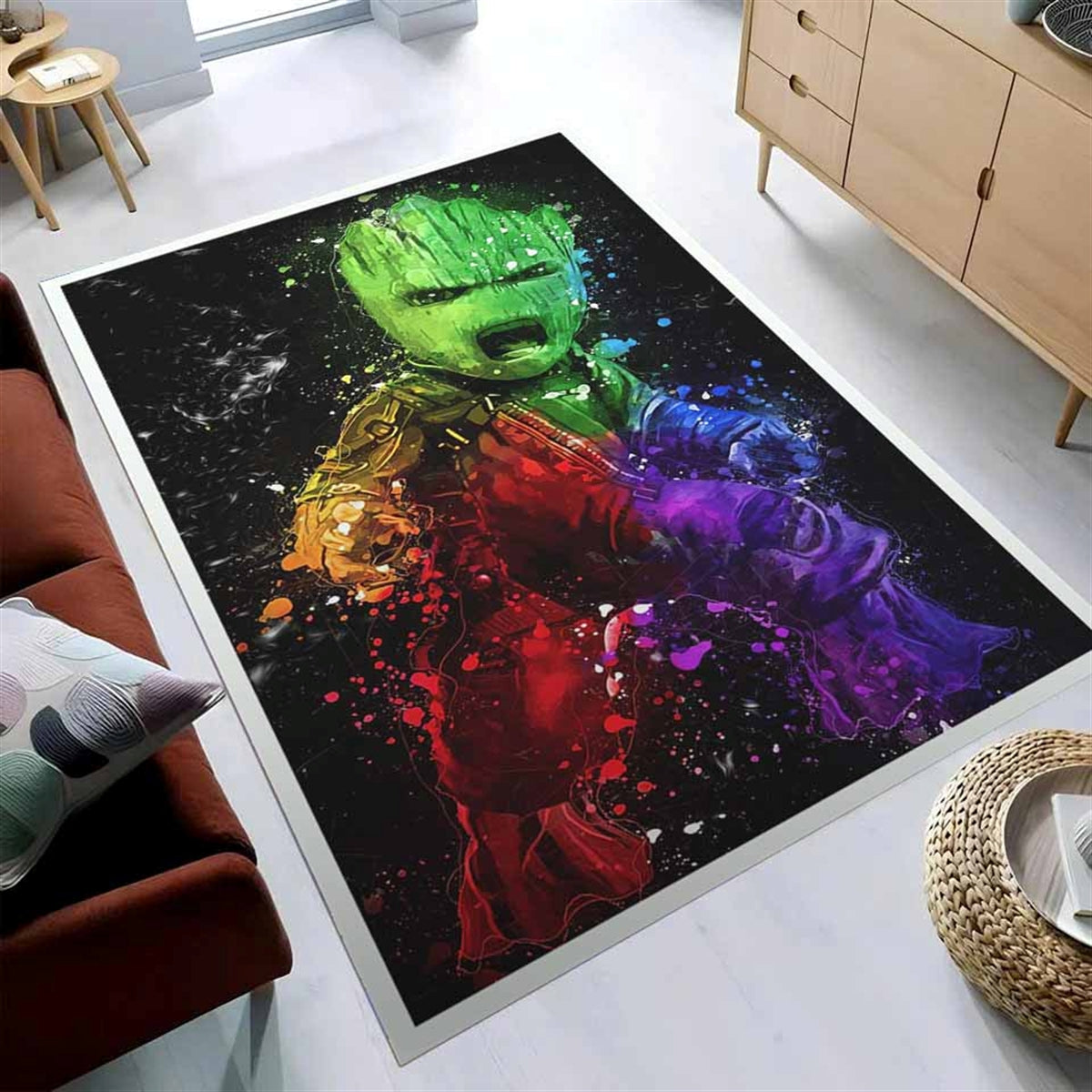 The Galaxy Baby Groot Marvel Comics Christmas 113 Teppich