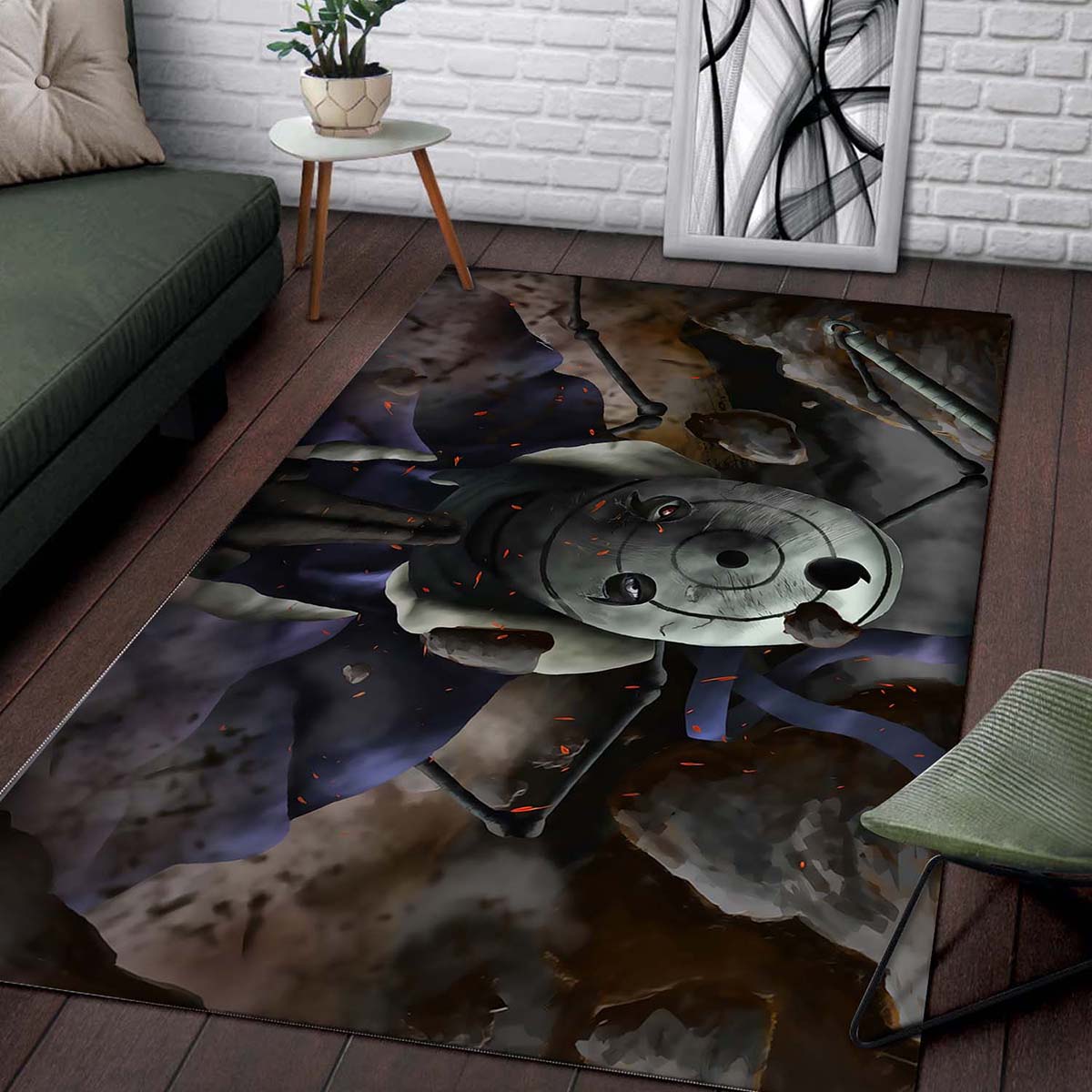 Uchiha Obito Darkness Artwork Manga Sharingan Teppich 2