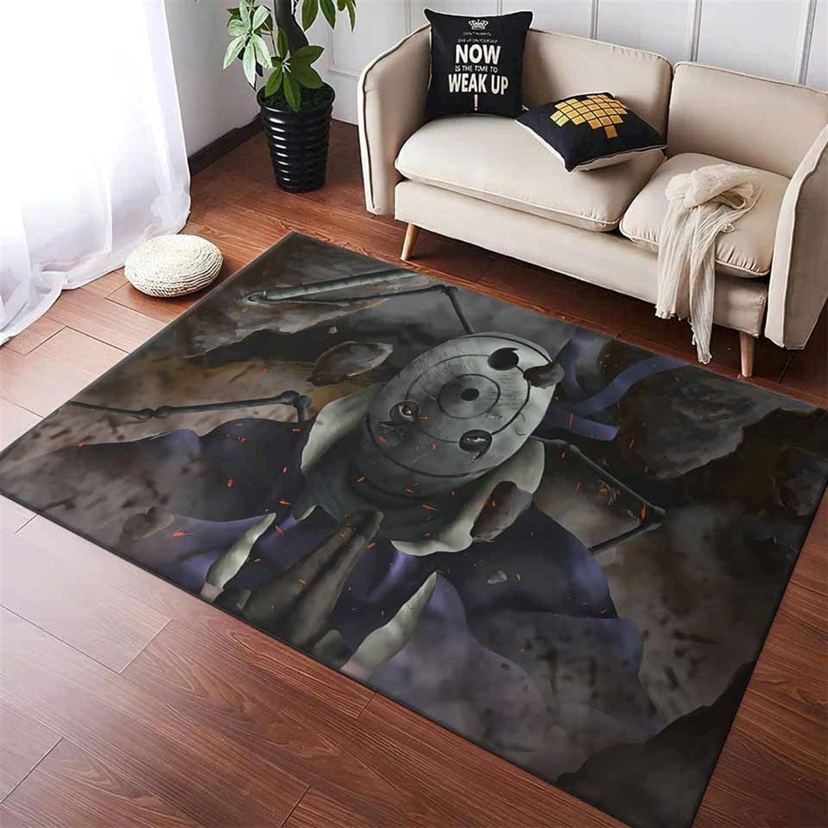 Uchiha Obito Darkness Artwork Manga Sharingan Teppich