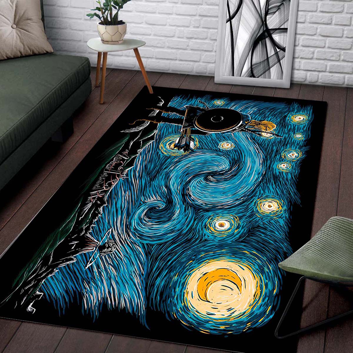 Van Gogh Starry Night Zelda Link Breath Of The Wild Teppich 2