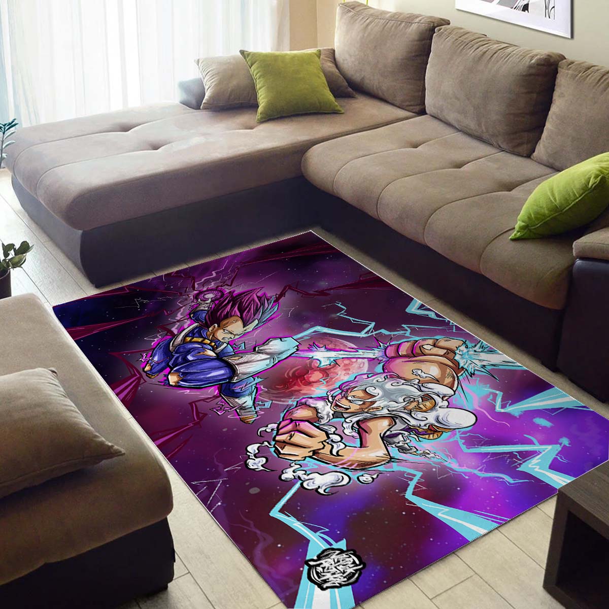 Vegeta Luffy Gear 5 Teppich 3