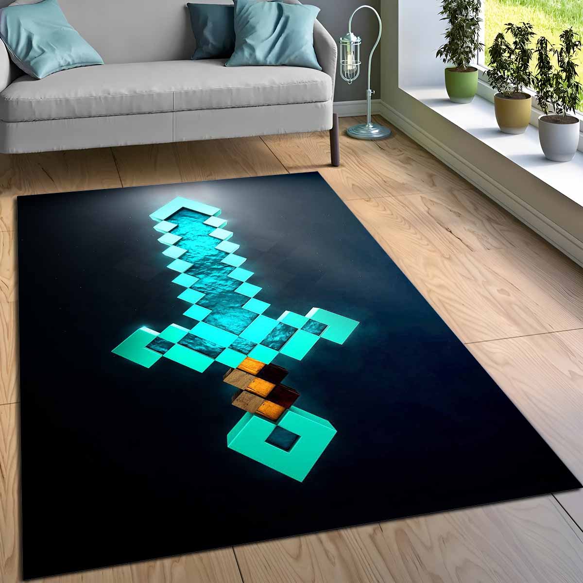 Verzaubertes Diamantschwert Minecraft Teppich 3