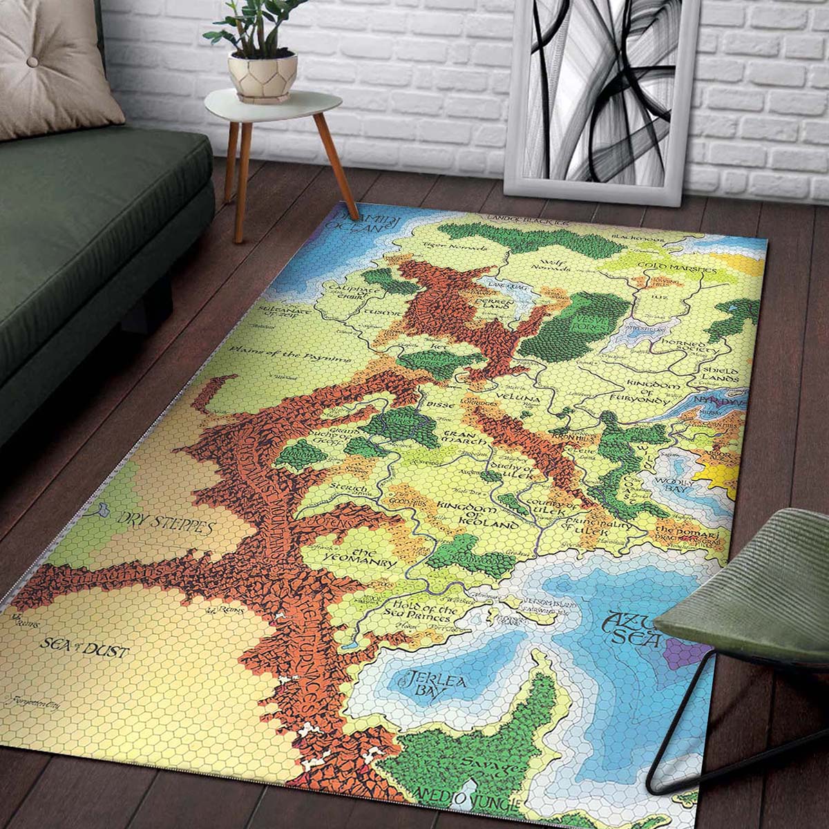 World Of Greyhawk Dungeons Dragons Map Teppich 2